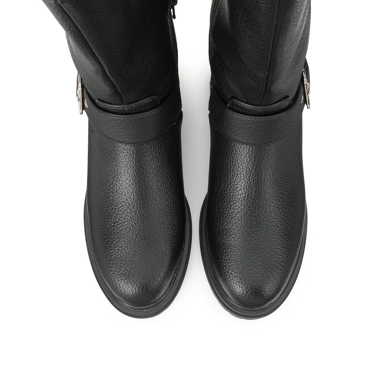 Ботинки LA REDOUTE COLLECTIONS PLUS Ботинки В байкерском стиле на низком каблуке широкая стопа 38-45 40 черный, размер 40 - фото 3