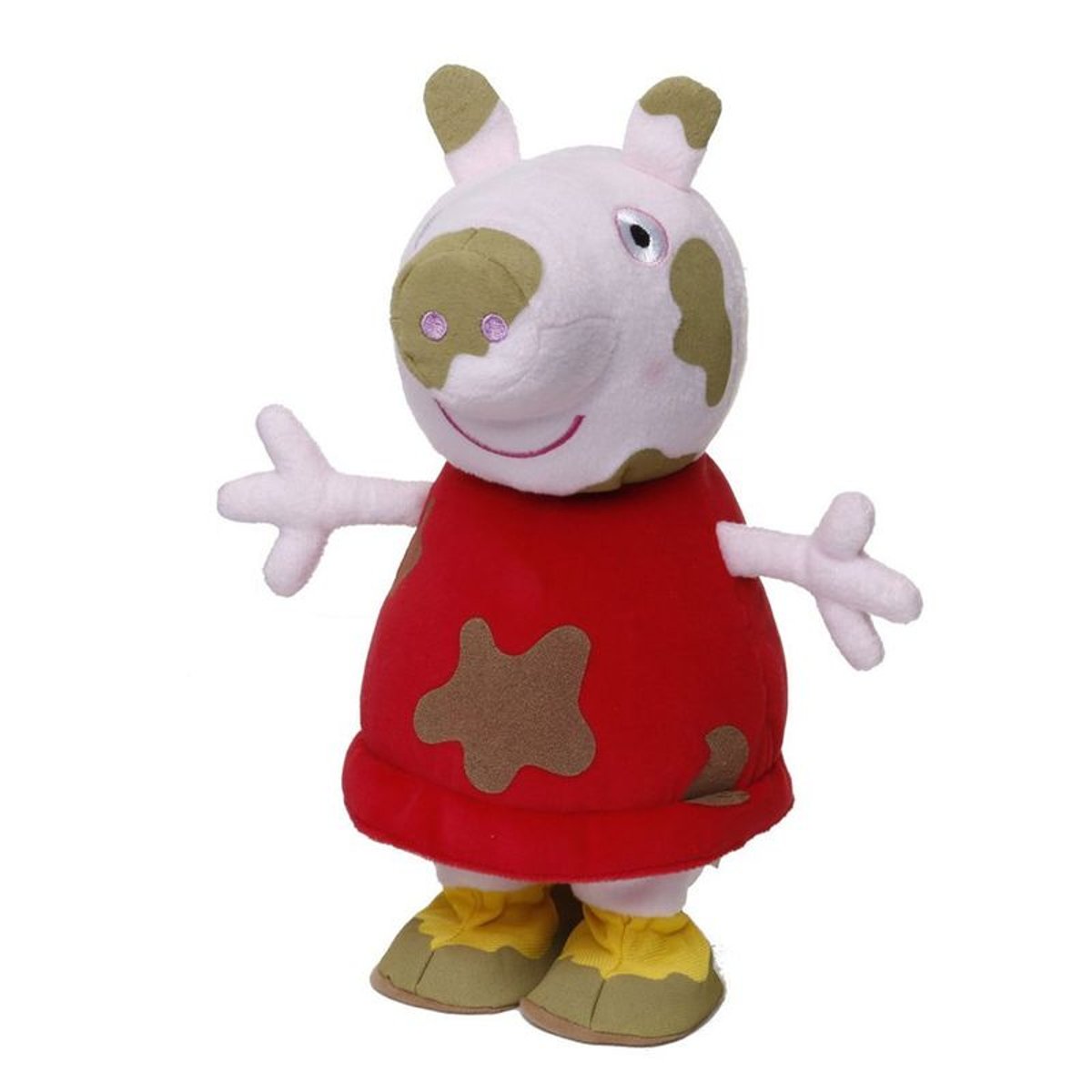 Peluche Peppa Pig saute dans la boue
