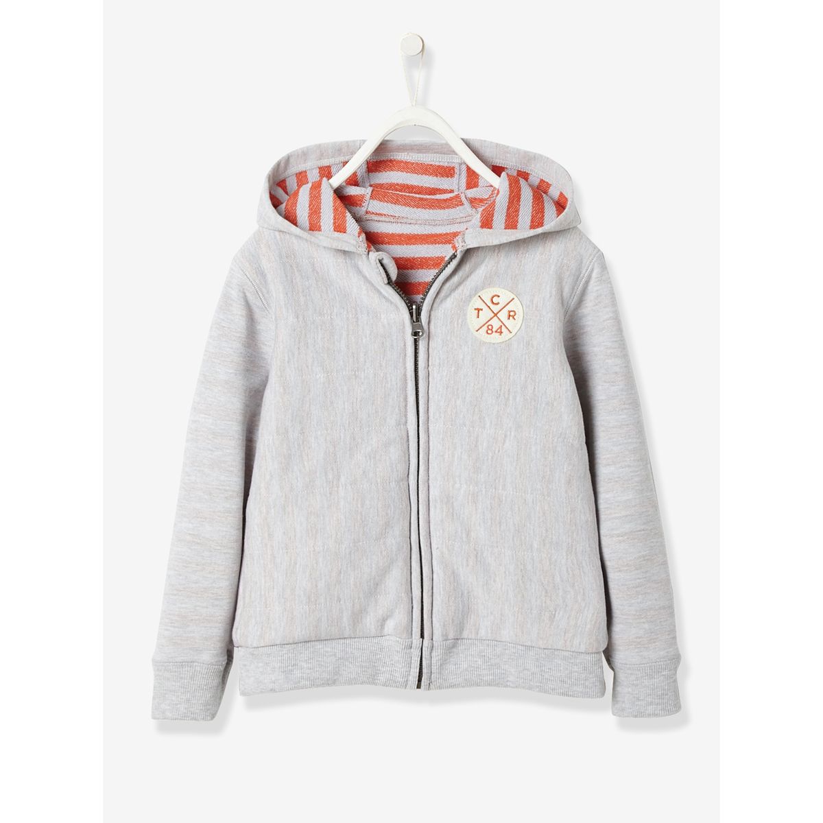 Sweat zippé garçon réversible