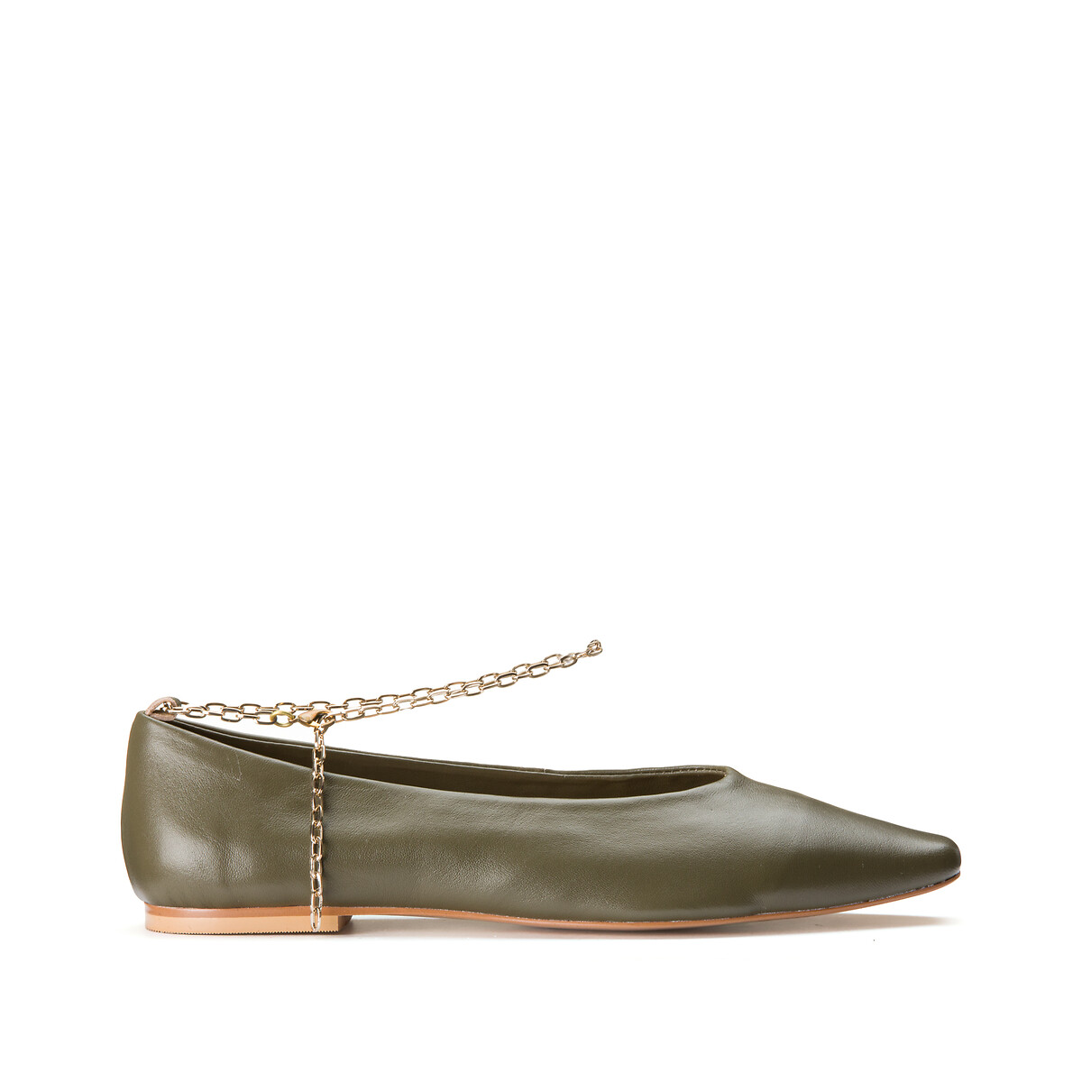 

Балетки LA REDOUTE COLLECTIONS, Зеленый, Балетки Из кожи на плоском каблуке 38 зеленый