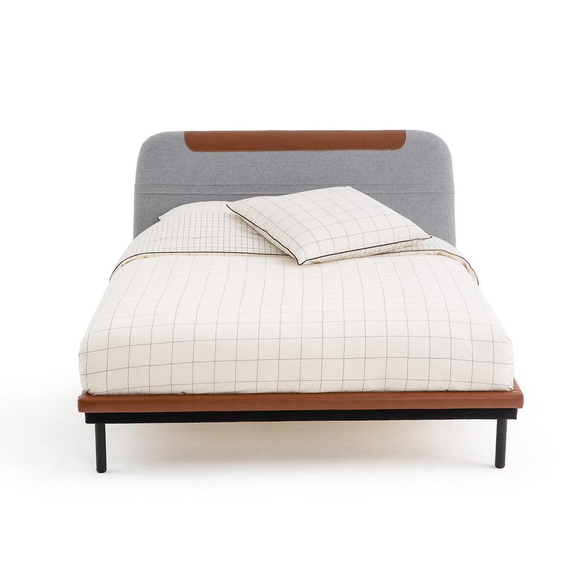 Кровать La Redoute С кроватным основанием Doris 160 x 200 см серый, размер 160 x 200 см - фото 2