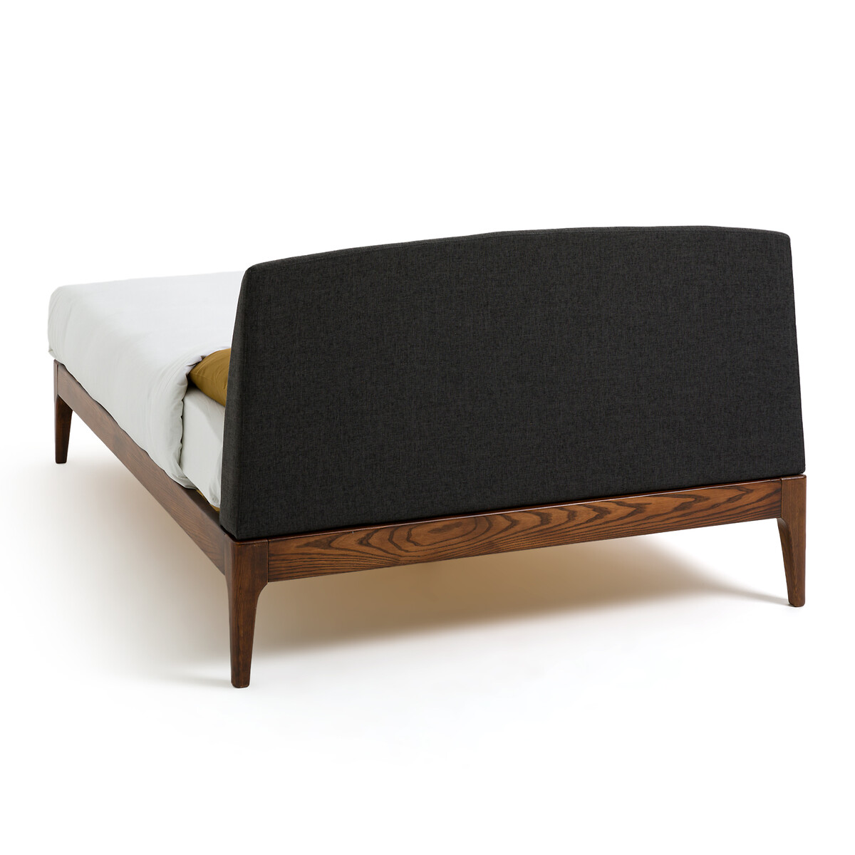 Кровать La Redoute С основой под матрас и изголовьем AGURA 140 x 190 см серый, размер 140 x 190 см - фото 3