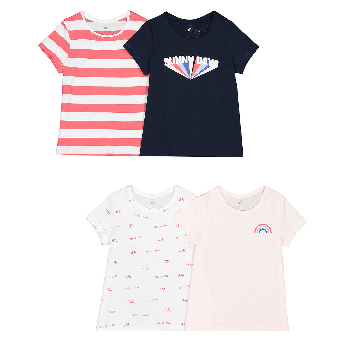 

4 футболки LA REDOUTE COLLECTIONS, Синий, С принтом 3-12 лет 5 синий