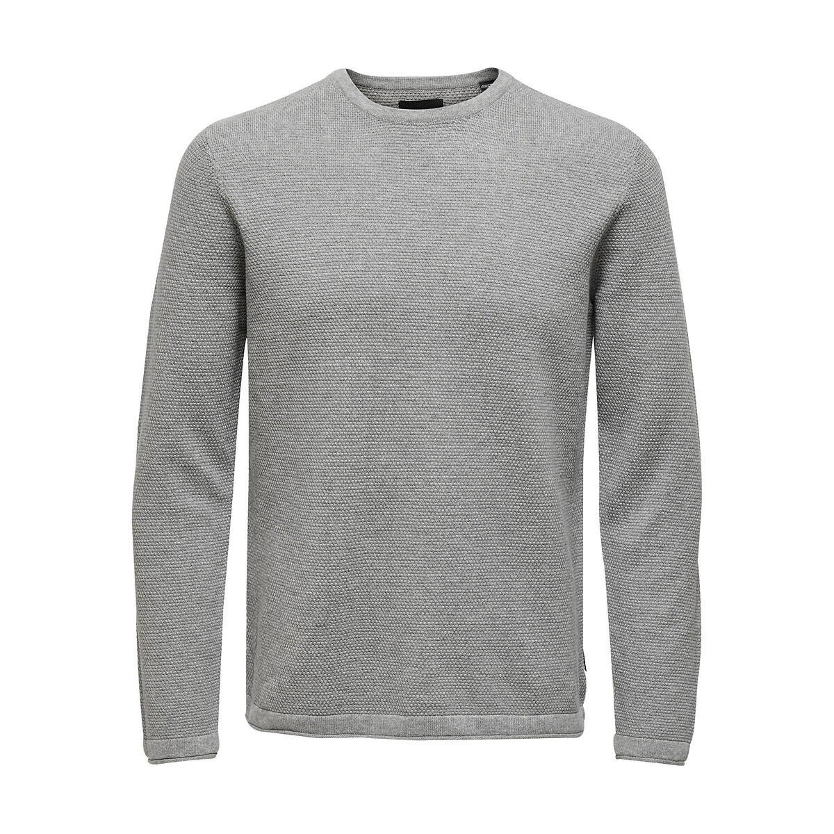 Пуловер С круглым вырезом из структурного трикотажа Panter Life S серый LaRedoute, размер S - фото 5