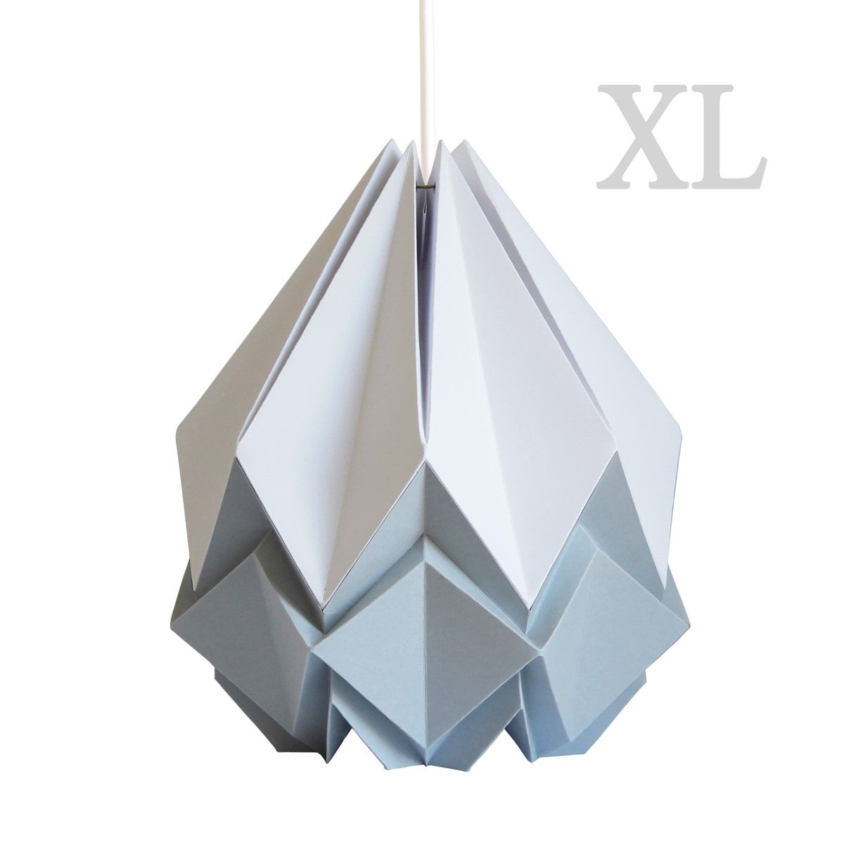 Suspension XL Origami Design en Papier Bicolore