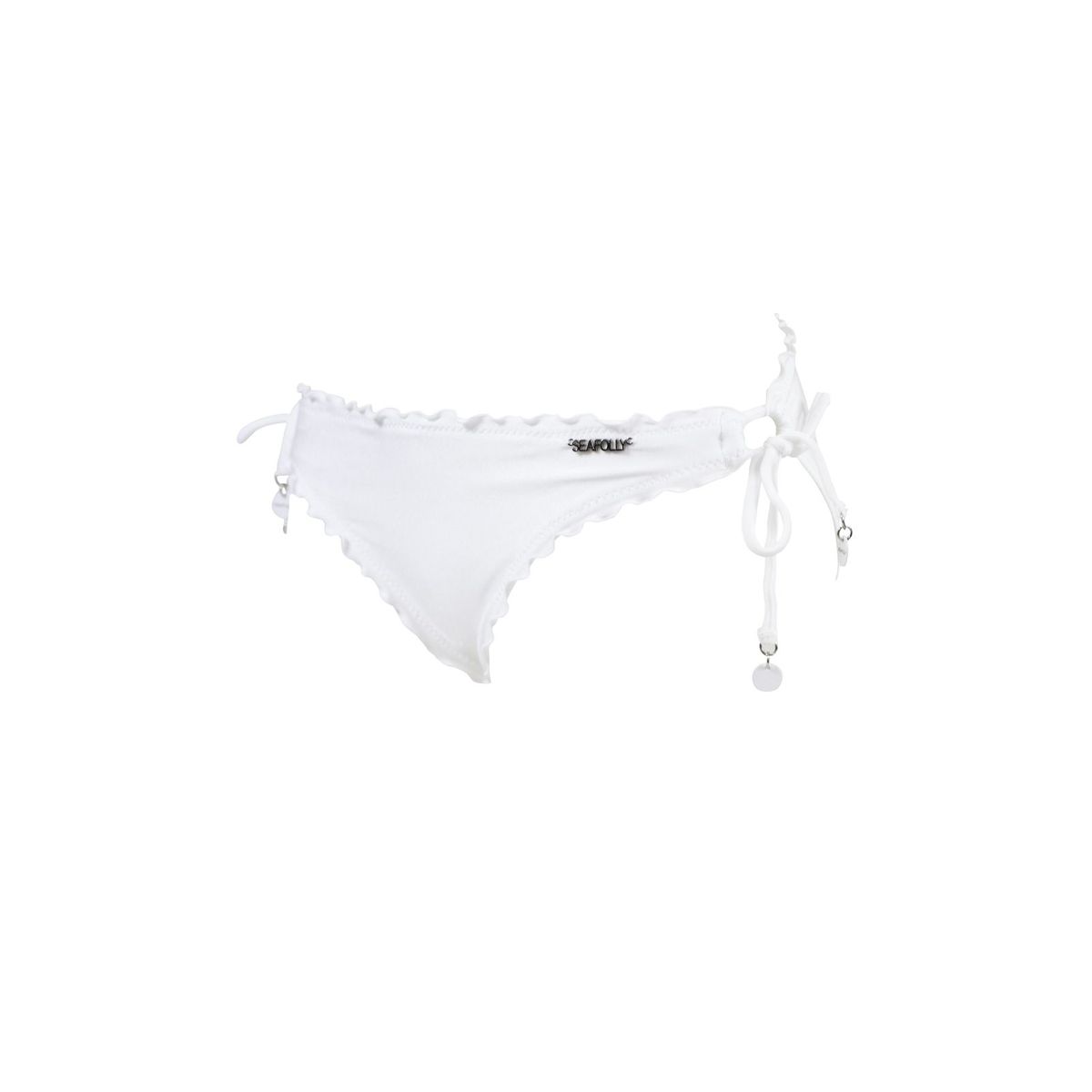 Maillot de bain Culotte Shimmer Tie Side Blanc