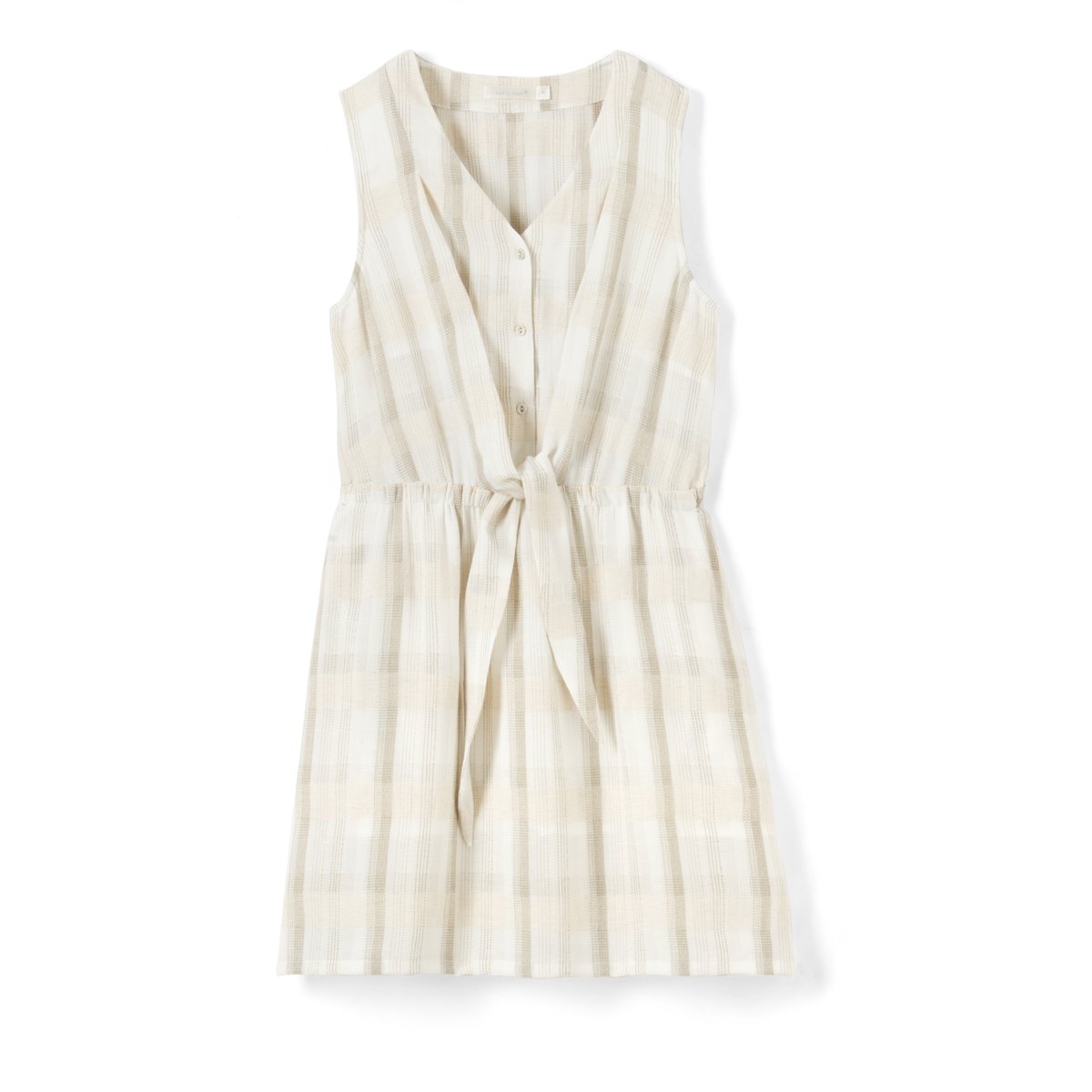 Kariertes Kleid, rmellos