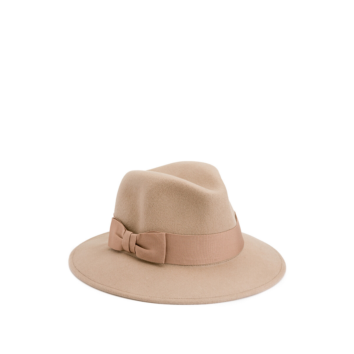 Шляпа LaRedoute Фетровая UNI бежевый, размер UNI - фото 1