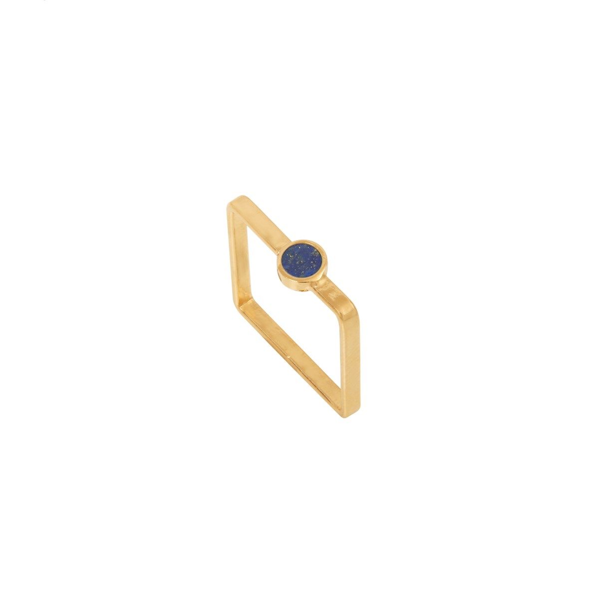 Bague dorée lapis lazuli Ares