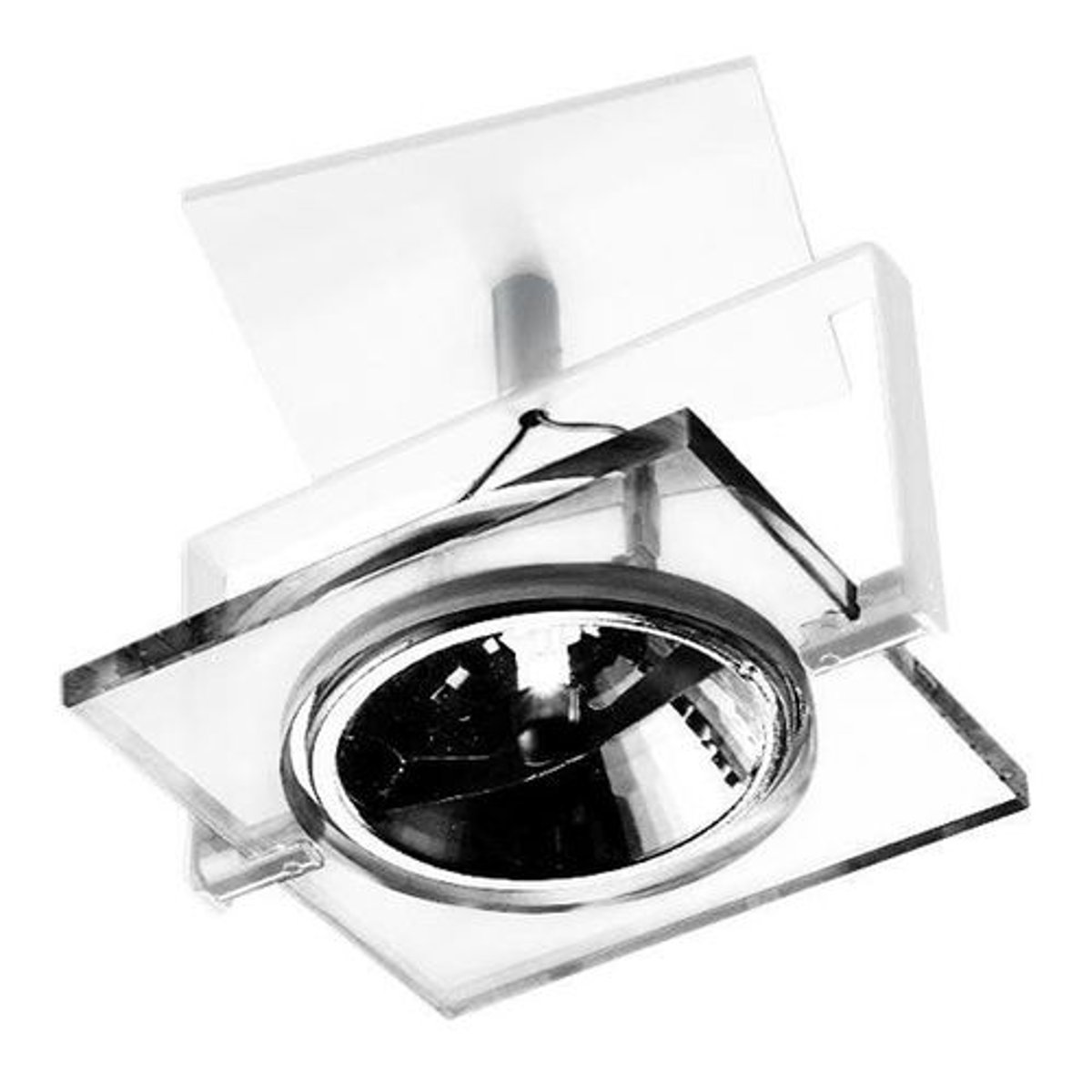 SAN SIRO-Plafonnier Verre & Métal L17,5cm