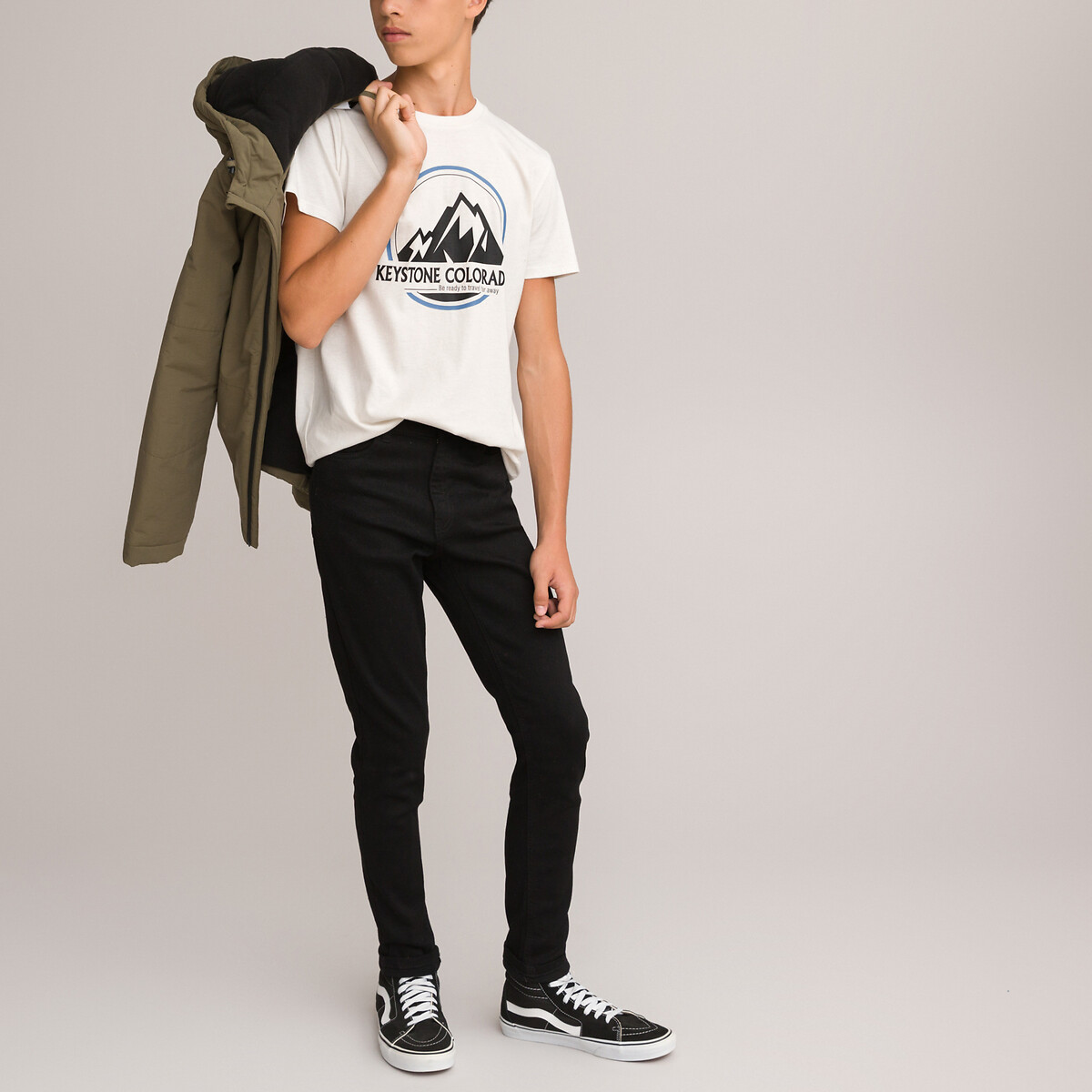Комплект из двух футболок с LA REDOUTE COLLECTIONS Комплект из двух футболок с Короткими рукавами с принтом 10-18 лет 10 бежевый, размер 10 - фото 2