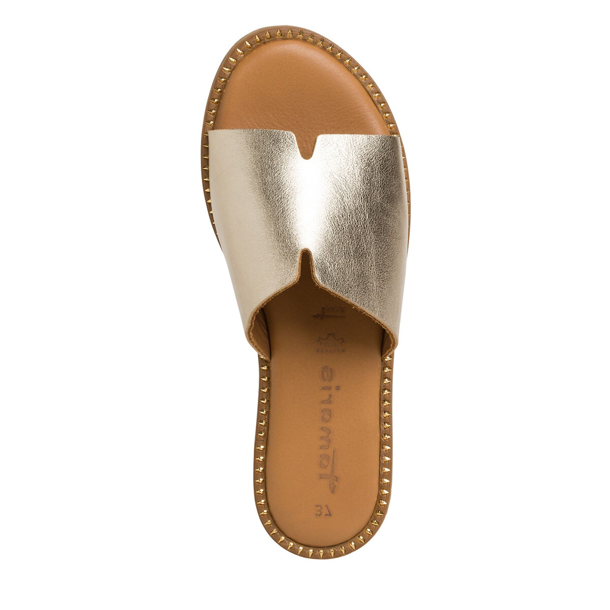 Туфли Без задника на плоском каблуке 36 золотистый LaRedoute, размер 36 - фото 3