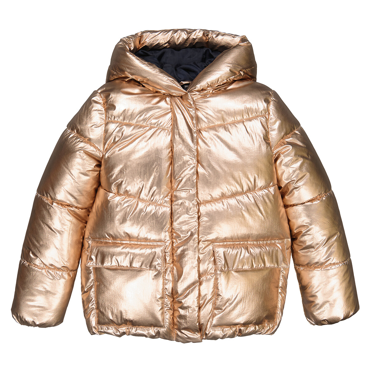 Куртка Стеганая утепленная с капюшоном 14 лет - 156 см золотистый LaRedoute, размер 14 лет - 156 см - фото 3