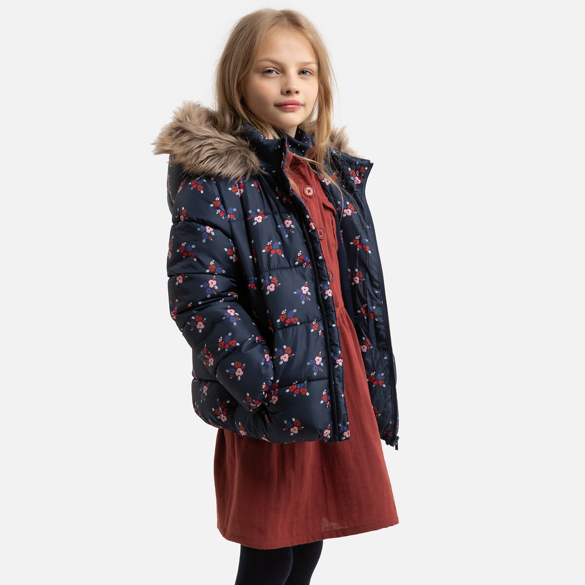 

Куртка LaRedoute, Синий, Стеганая с капюшоном с принтом 3-12 лет 8 лет - 126 см синий