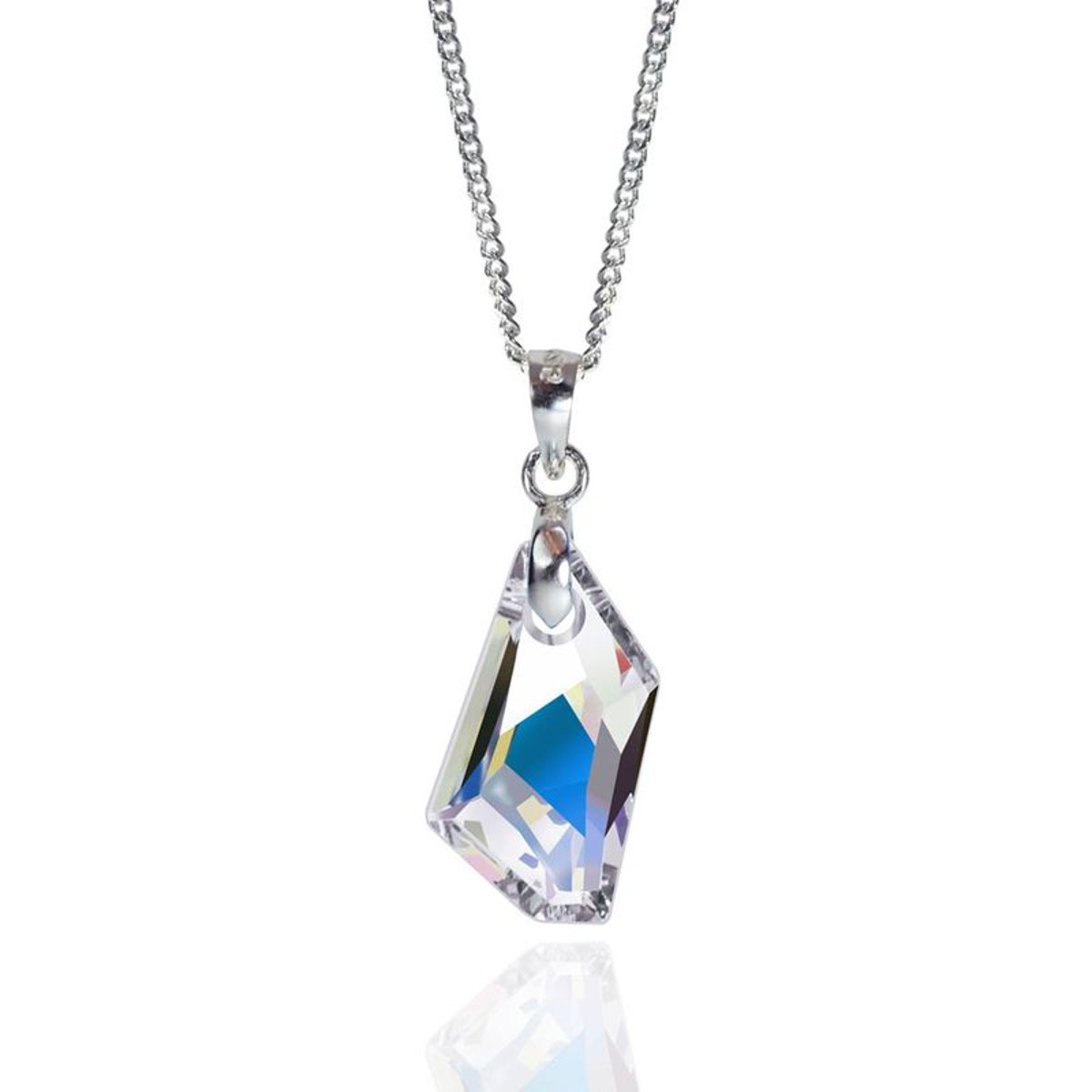 Collier BISHOJO De-Art SWAROVSKI ELEMENTS Argent 925 Aurore Boreale
