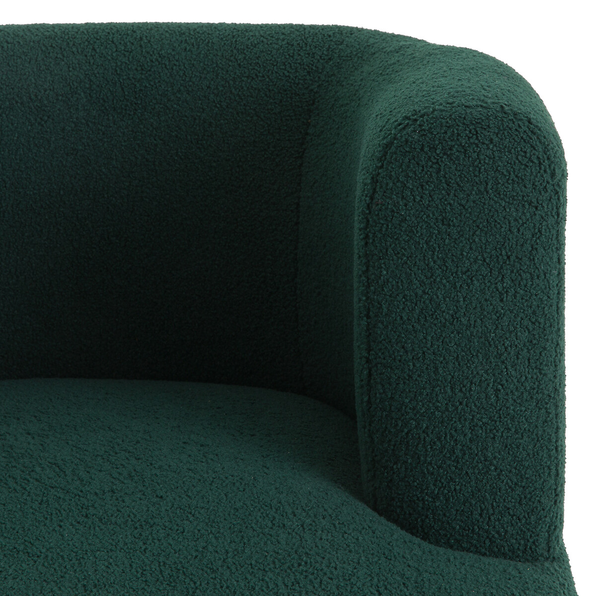 Кресло Из ткани букле маленькая модель Darrel единый размер зеленый LaRedoute - фото 5