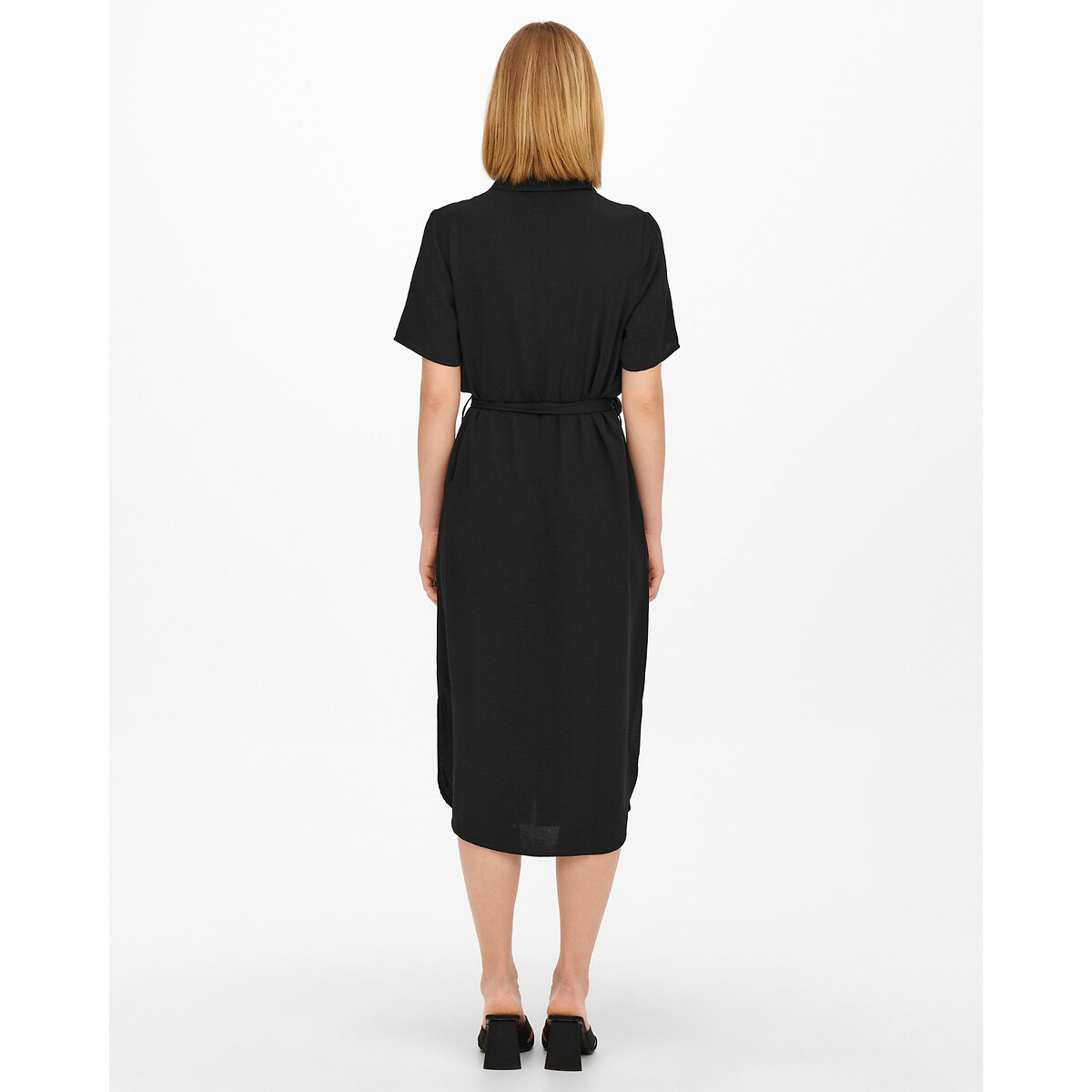 Платье-рубашка С завязками XL черный LaRedoute, размер XL - фото 5