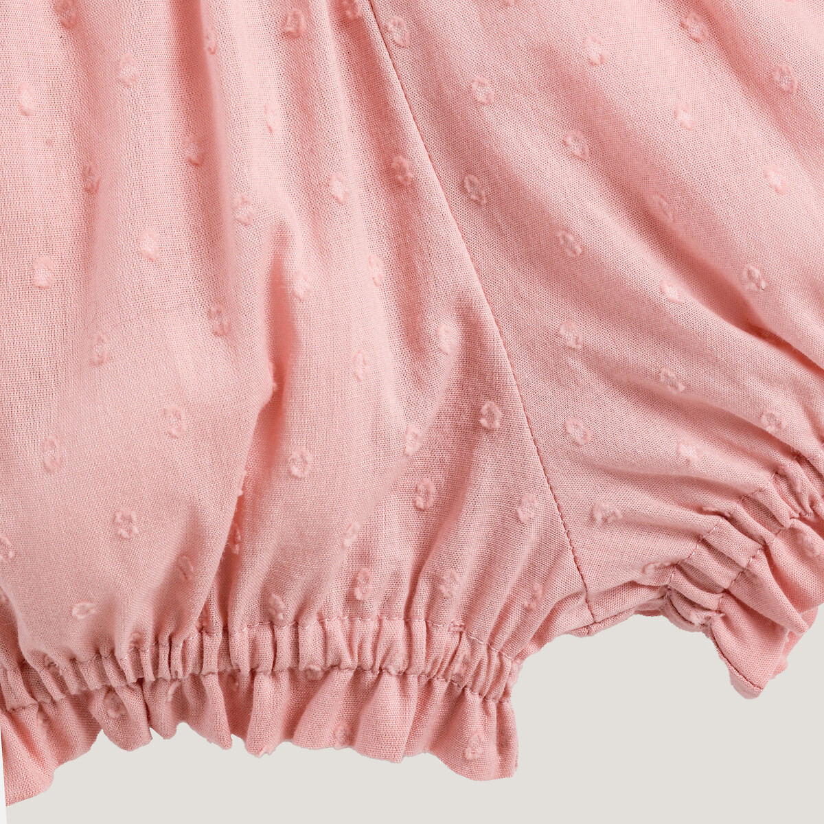 Комплект из 2 вещей из LA REDOUTE COLLECTIONS Блузки и шаровар с вышивкой гладью 1 год - 74 см розовый, размер 1 - фото 4