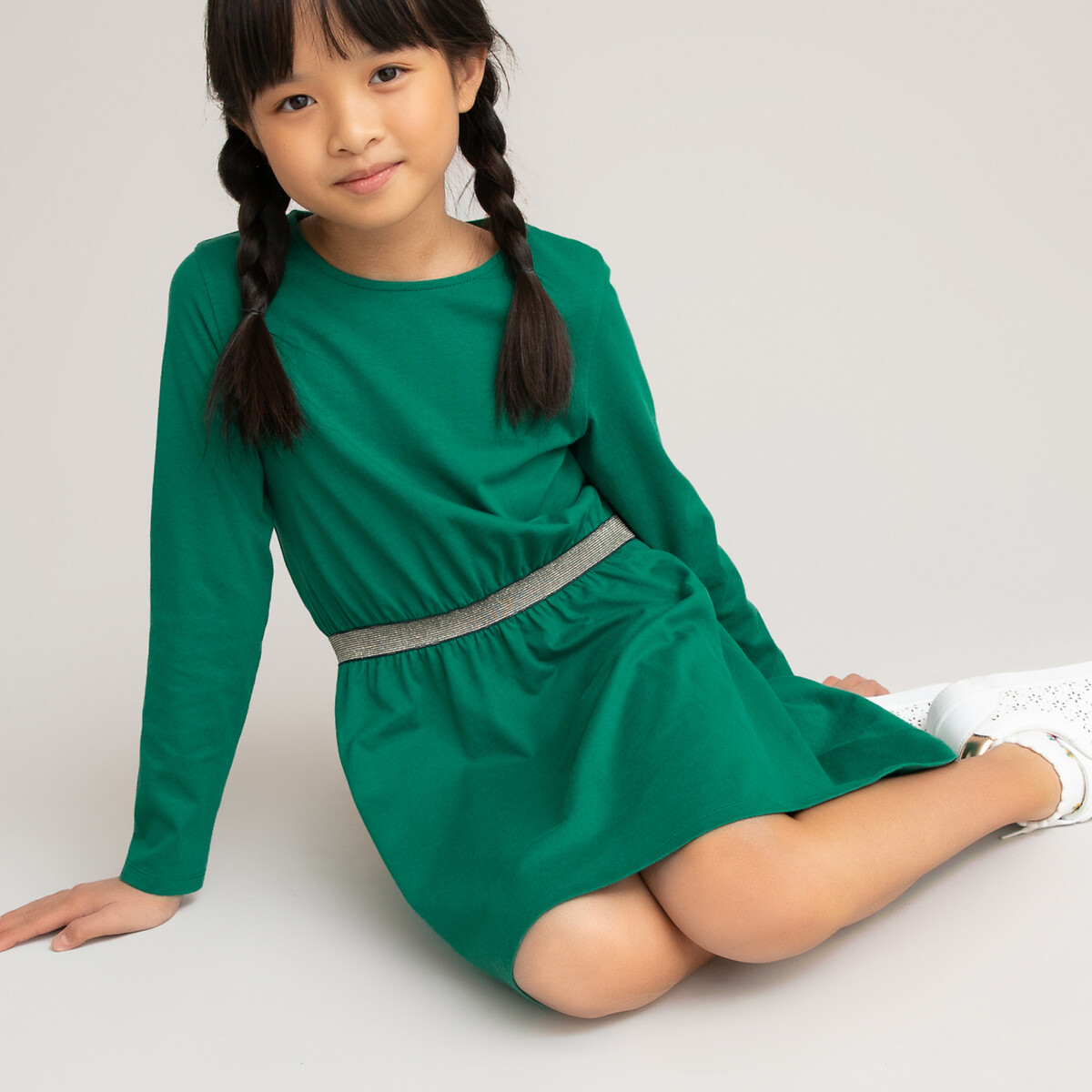 Платье LaRedoute С длинными рукавами 3-12 лет 3 года - 94 см зеленый, размер 3 года - 94 см