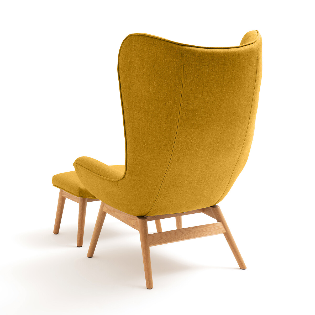 Кресло La Redoute С загнутыми краями и подставкой для ног Crueso единый размер желтый - фото 4