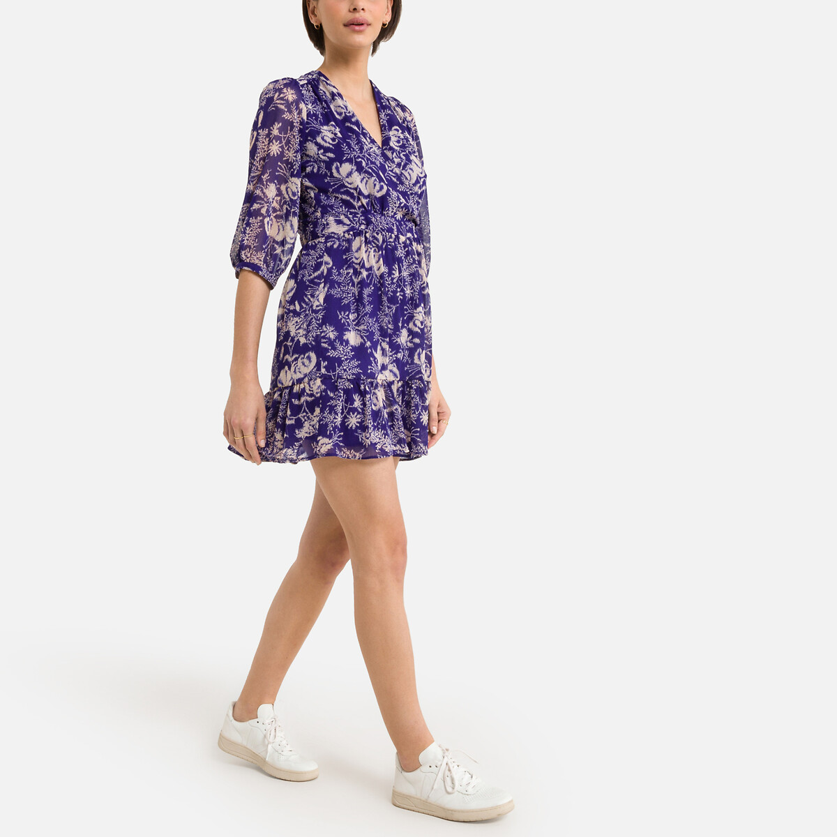 Платье BA&SH Короткое с принтом ULIA 0(XS) фиолетовый, размер 0(XS) Короткое с принтом ULIA 0(XS) фиолетовый - фото 2
