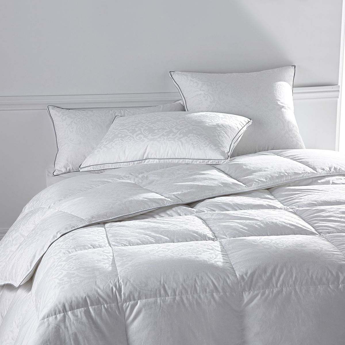 Traversin plat naturel 90% duvet de canard blanc