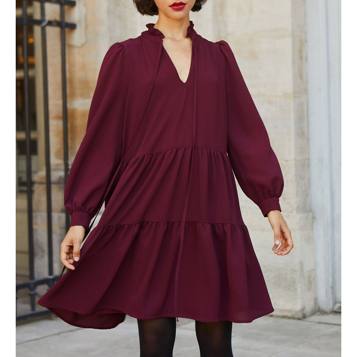 Robe patineuse, courte, manches longues MILA