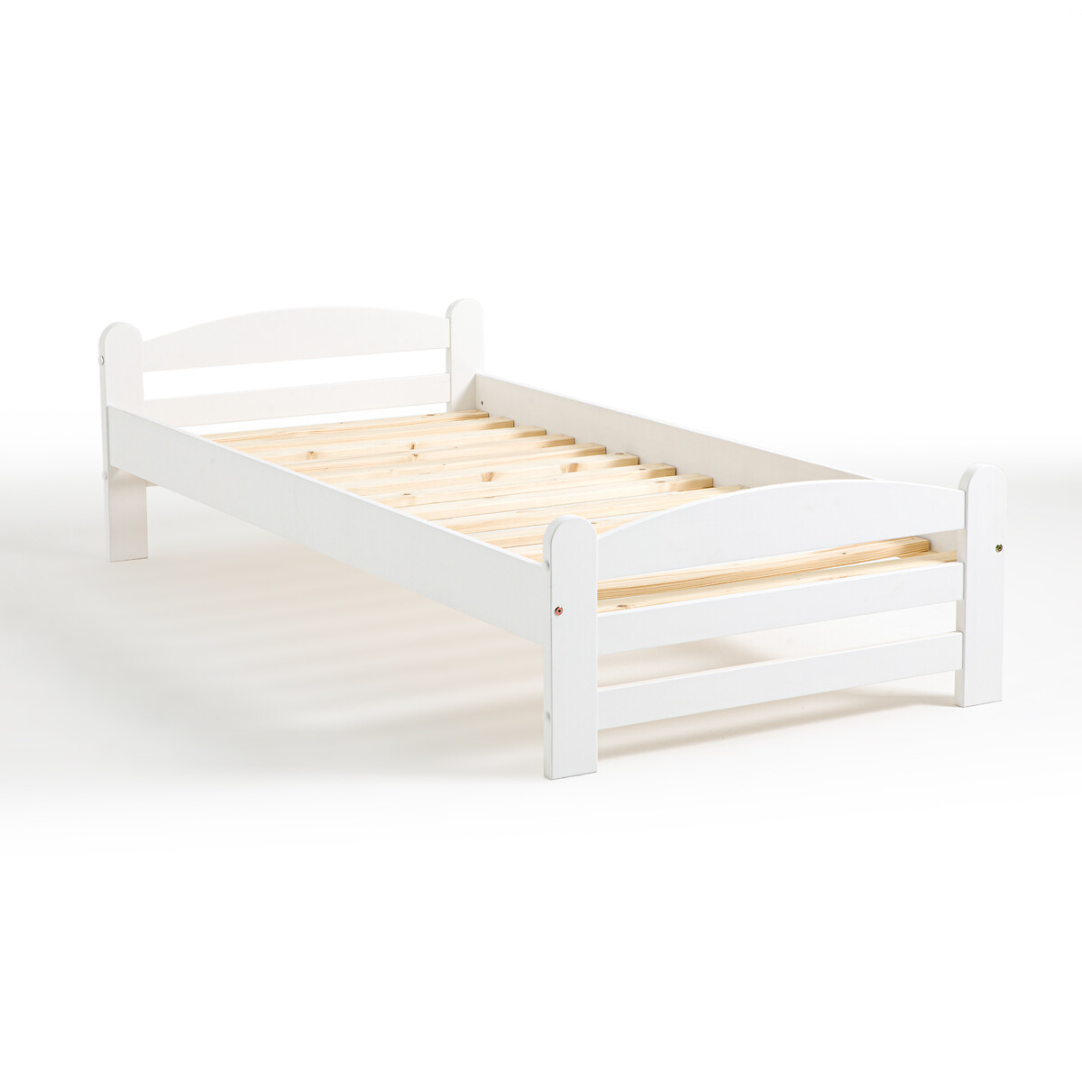 Кровать La Redoute Из массива сосны с кроватным основанием Loan 90 x 190 см белый, размер 90 x 190 см - фото 3