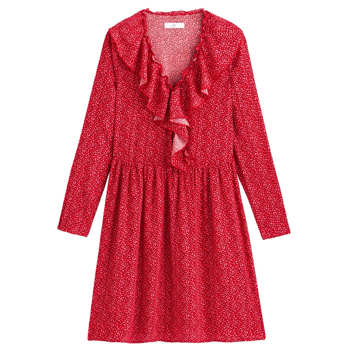 Платье La Redoute С эффектом запаха и с длинными рукавами 36 (FR) - 42 (RUS) розовый, размер 36 (FR) - 42 (RUS) С эффектом запаха и с длинными рукавами 36 (FR) - 42 (RUS) розовый - фото 1
