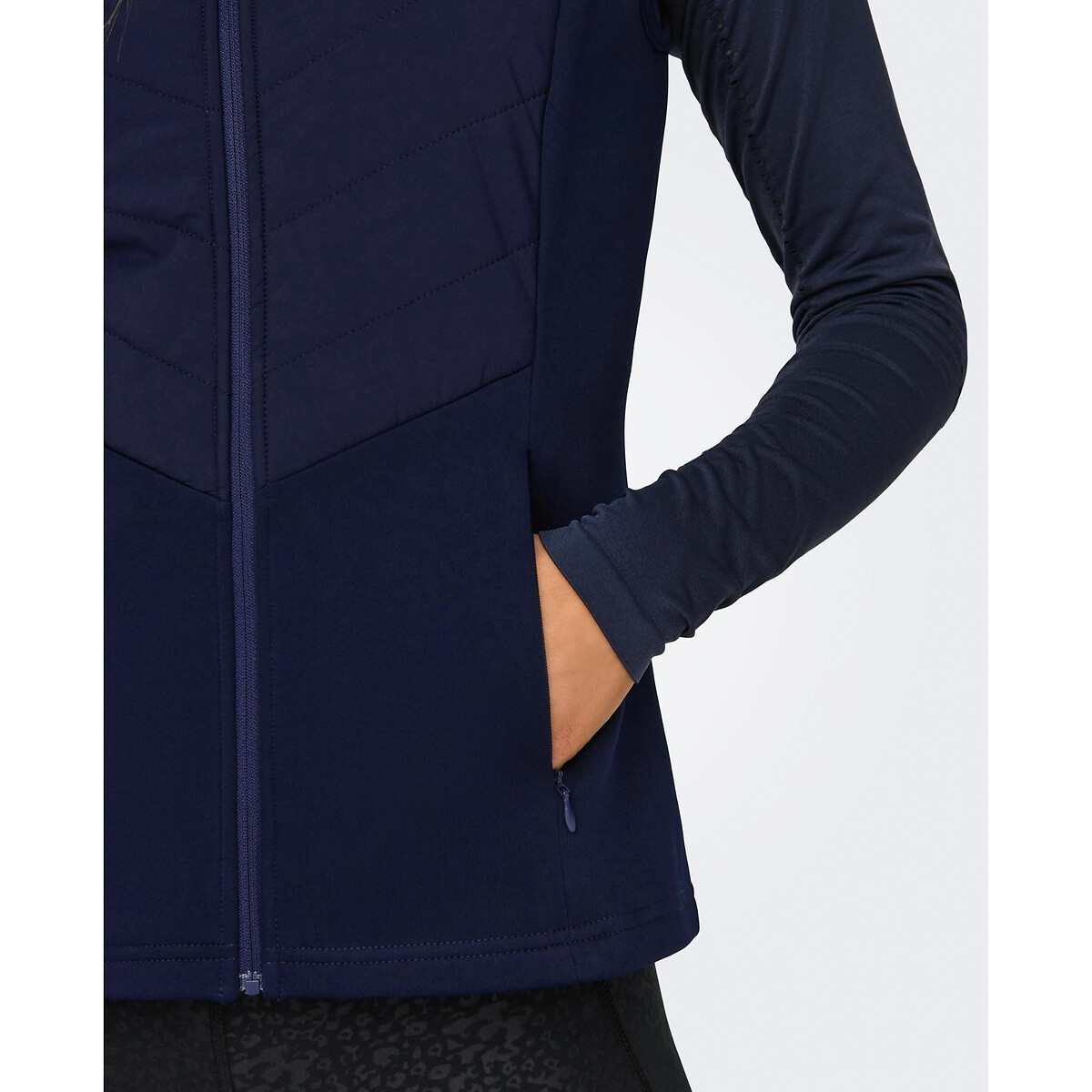 Куртка на молнии без рукавов с воротником-стойкой Jettina  M синий LaRedoute, размер M - фото 3