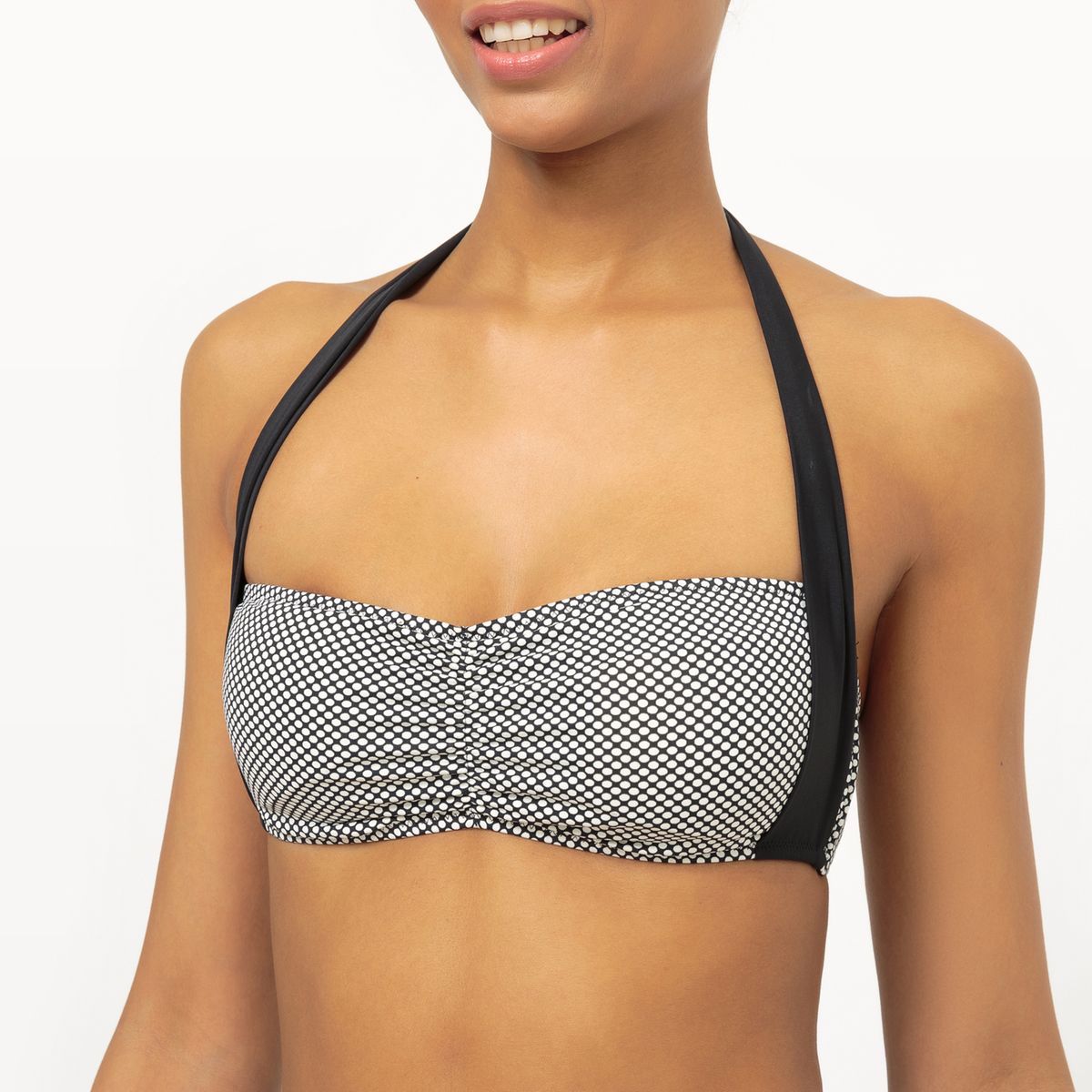 Haut de maillot de bain à pois