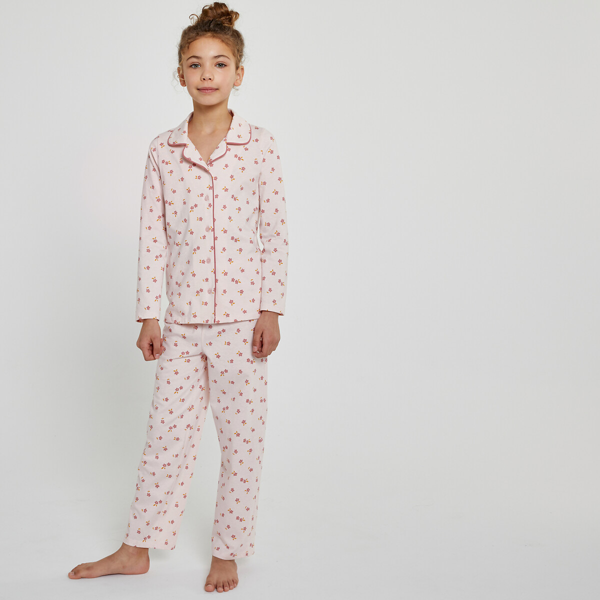 Пижама свободная с цветочным принтом 10 лет - 138 см розовый пижама с шортами 10 лет 138 см бежевый