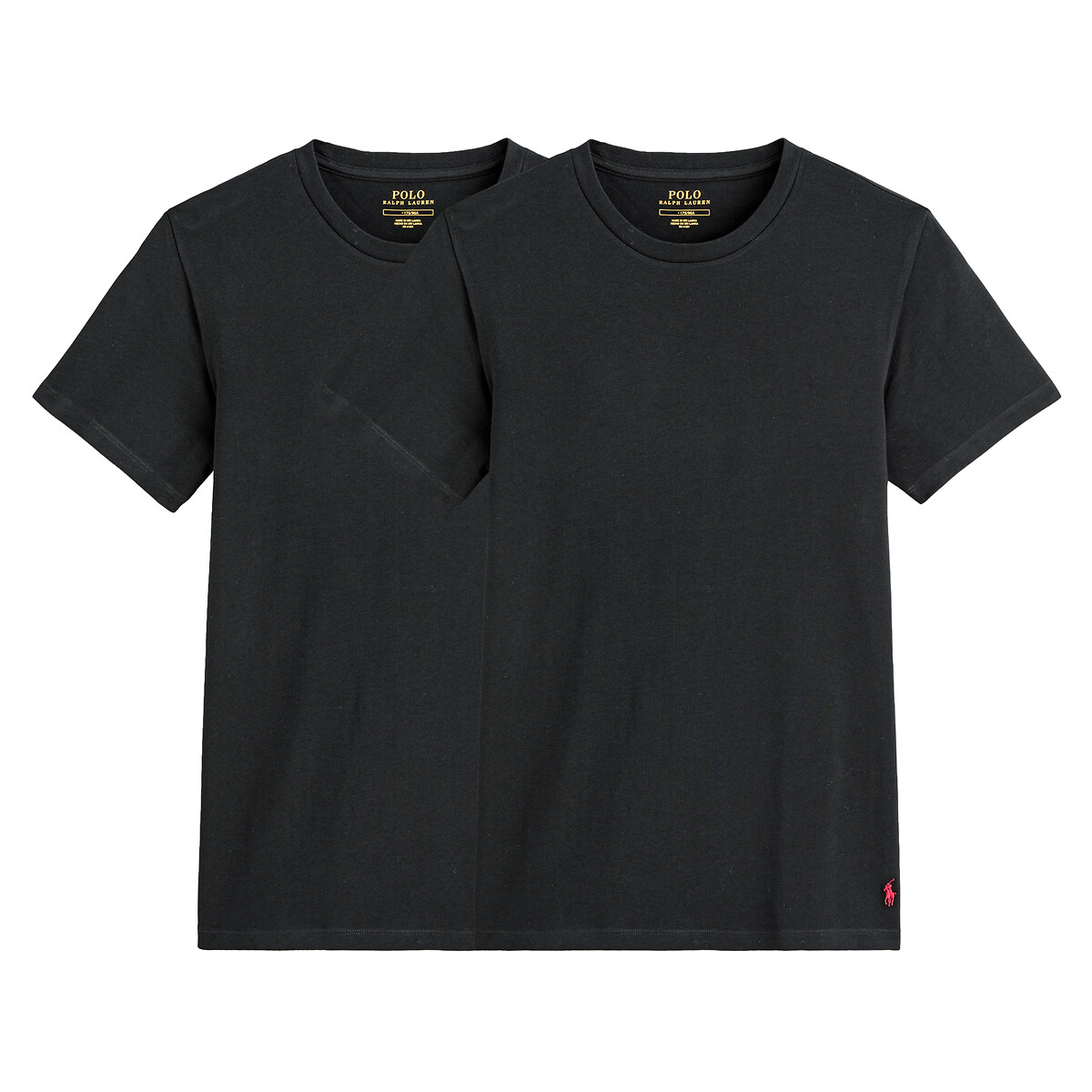 Комплект из 2-х футболок с Круглым вырезом M черный
