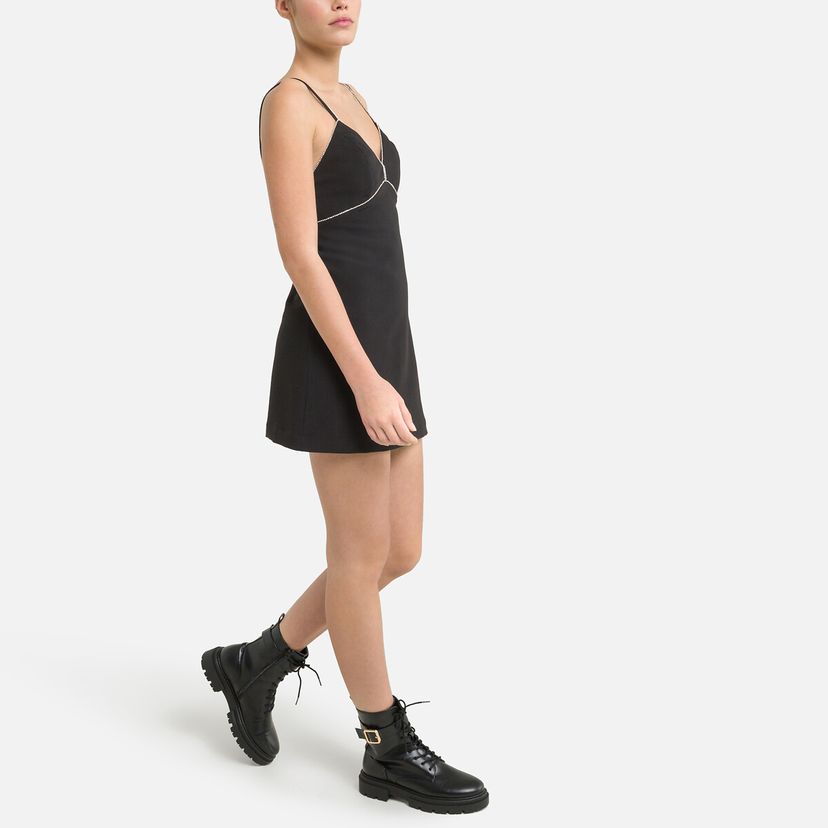 Короткое BA&SH Платье на тонких бретелях SIVAN 3(L) черный, размер 3(L) Платье на тонких бретелях SIVAN 3(L) черный - фото 2