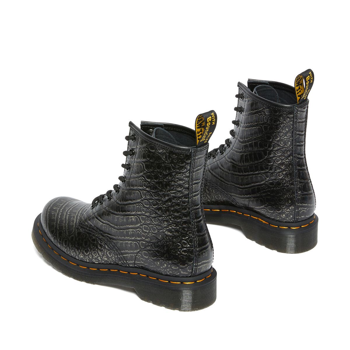 Ботинки DR MARTENS Из кожи с выпуклым эффектом 1460 42 черный, размер 42 - фото 4