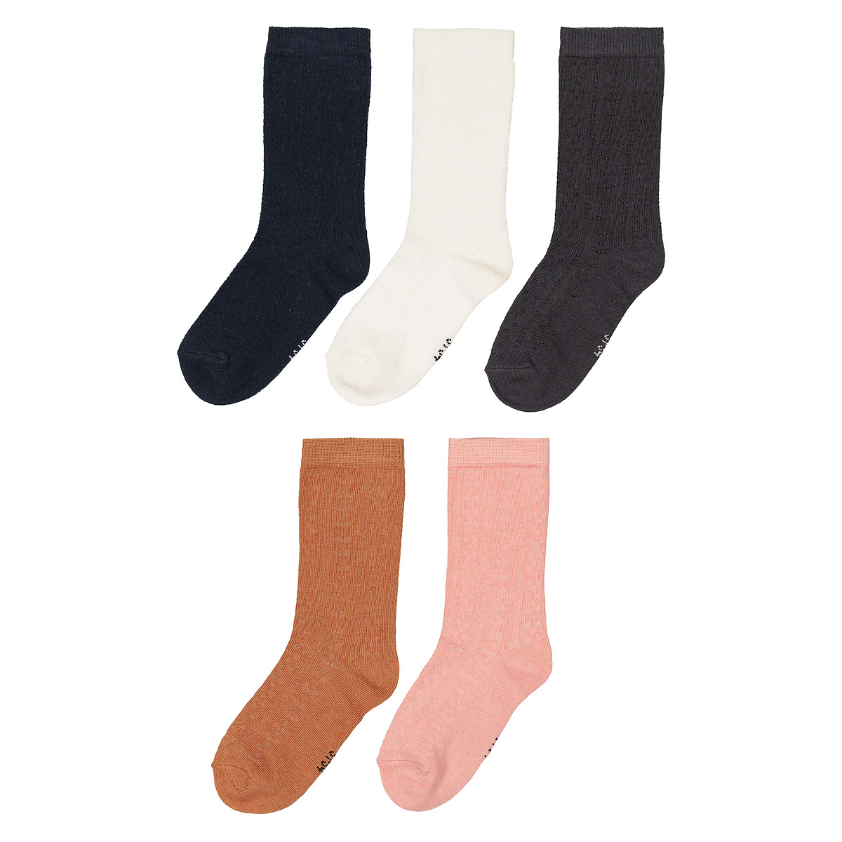 Комплект из пяти пар носков La Redoute 31/34 разноцветный