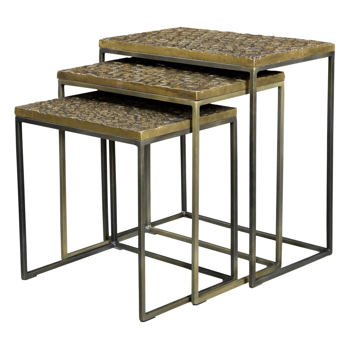 Tables basses gigognes carrées Akshaya (lot de 3)