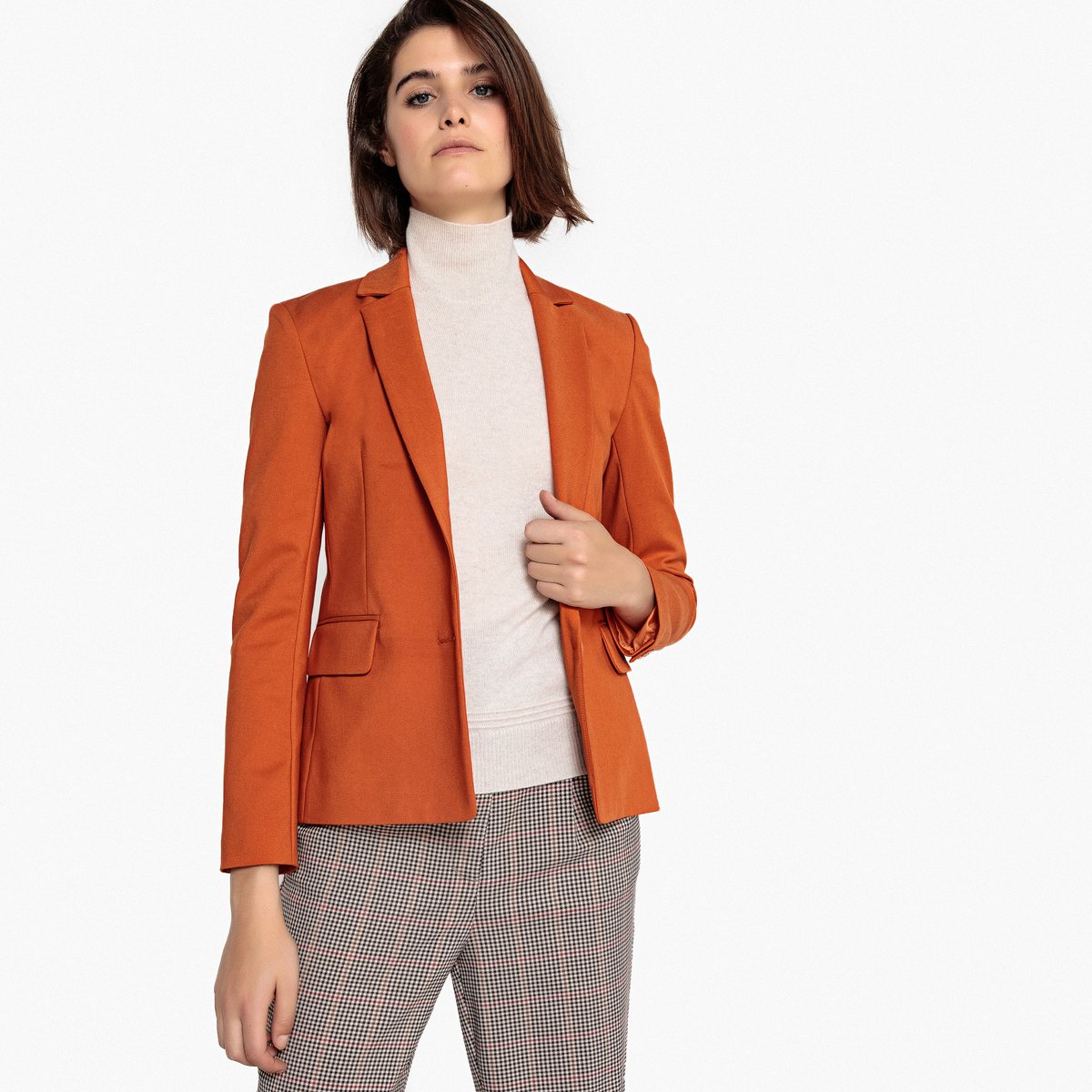

Жакет-блейзер La Redoute, Каштановый, La Redoute 44 (FR) - 50 (RUS) каштановый