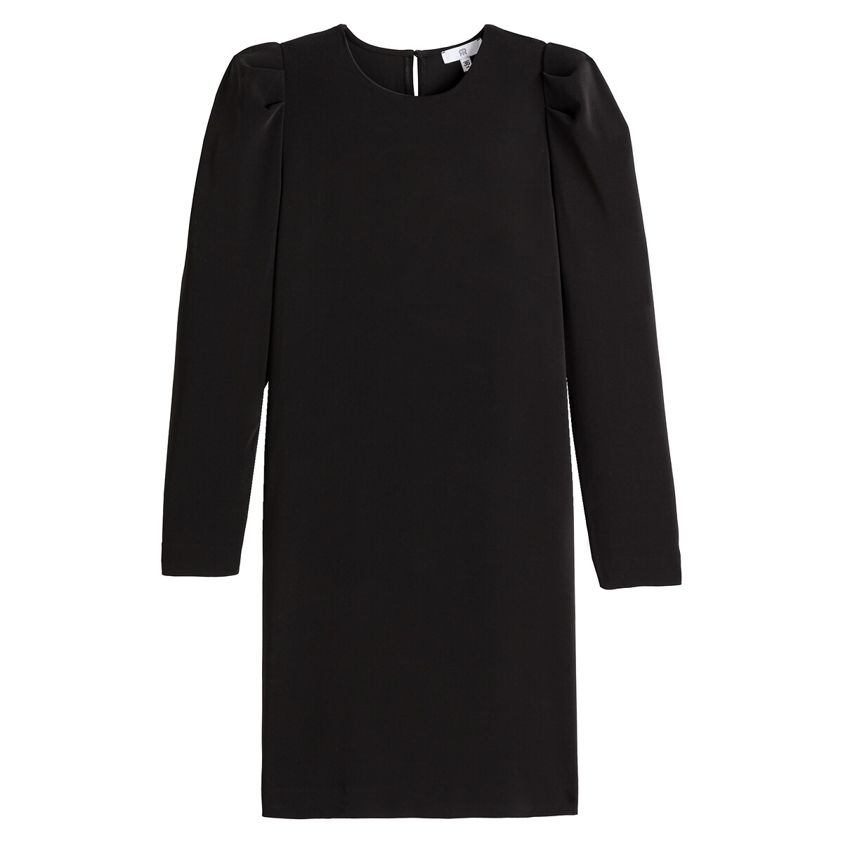 Платье LaRedoute Короткое прямое с длинными рукавами 48 черный, размер 48 - фото 5