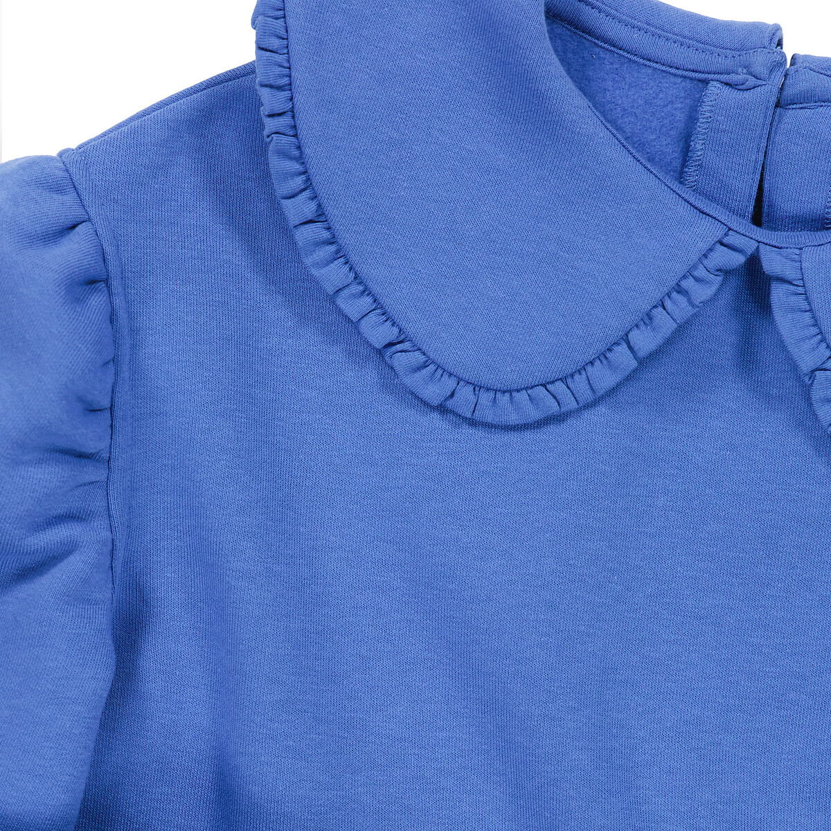 Платье Прямое с закругленным отложным воротником из мольтона 9 лет - 132 см синий LaRedoute, размер 9 лет - 132 см - фото 5