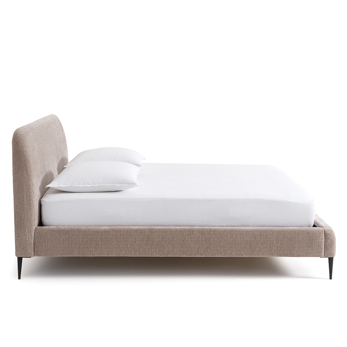 Кровать из велюра с кроватным основанием Oscar дизайн Э  Галлина  160 x 200 см бежевый LaRedoute, размер 160 x 200 см - фото 3