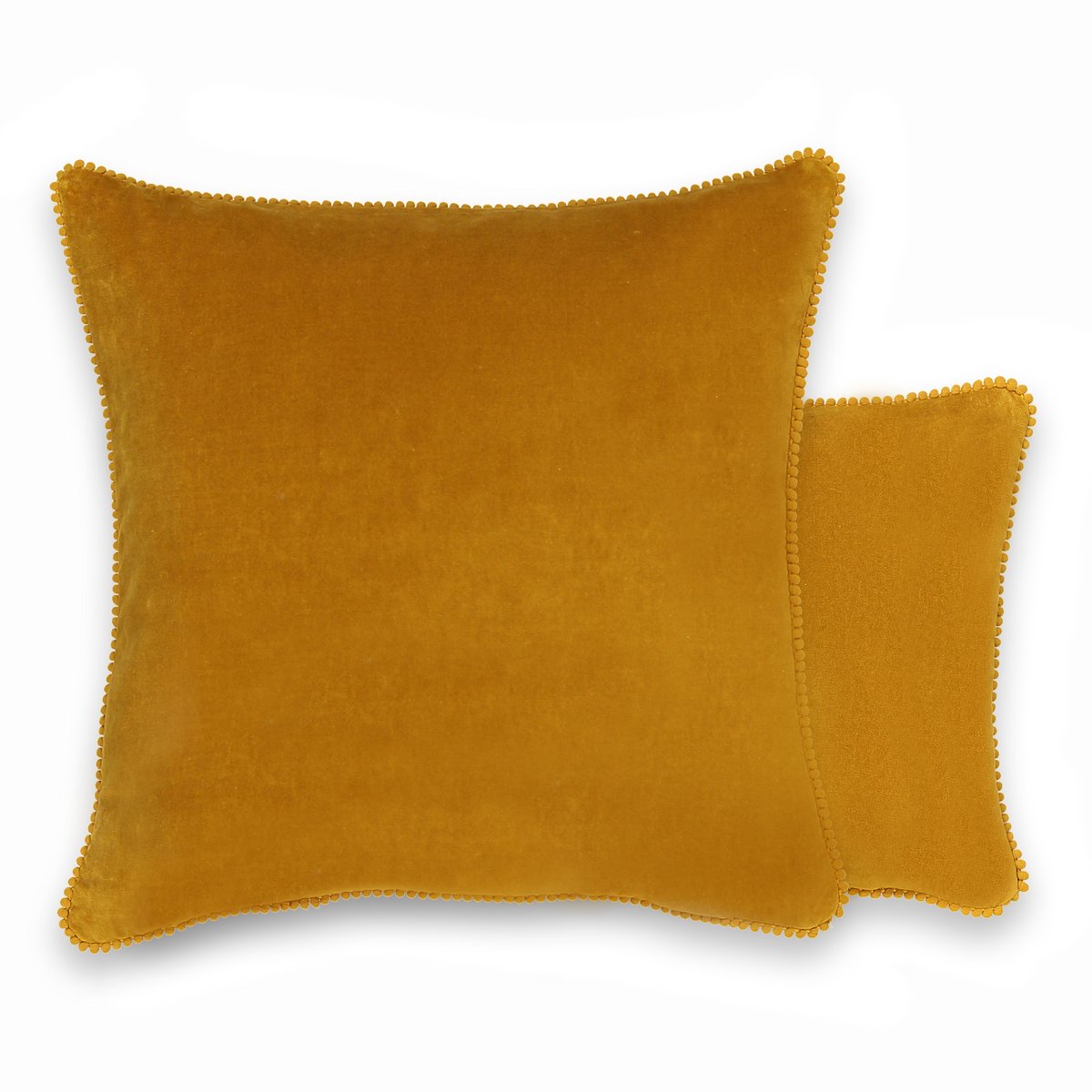 Чехол La Redoute На подушку из велюра VELVET 45 x 45 см желтый, размер 45 x 45 см - фото 1