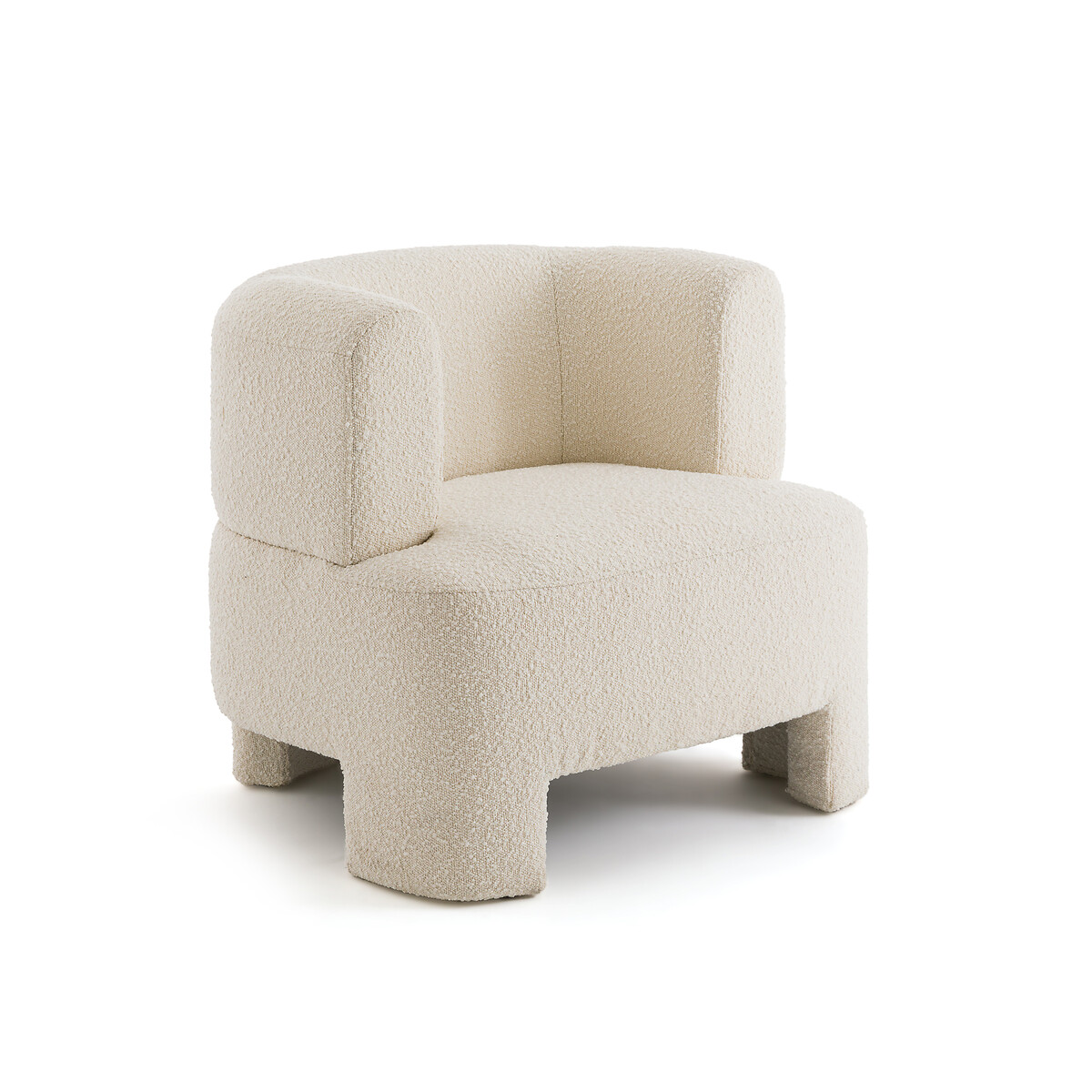 Кресло из ткани букле маленькая модель Darrel единый размер бежевый кресло шар из ткани букле jimi единый размер бежевый