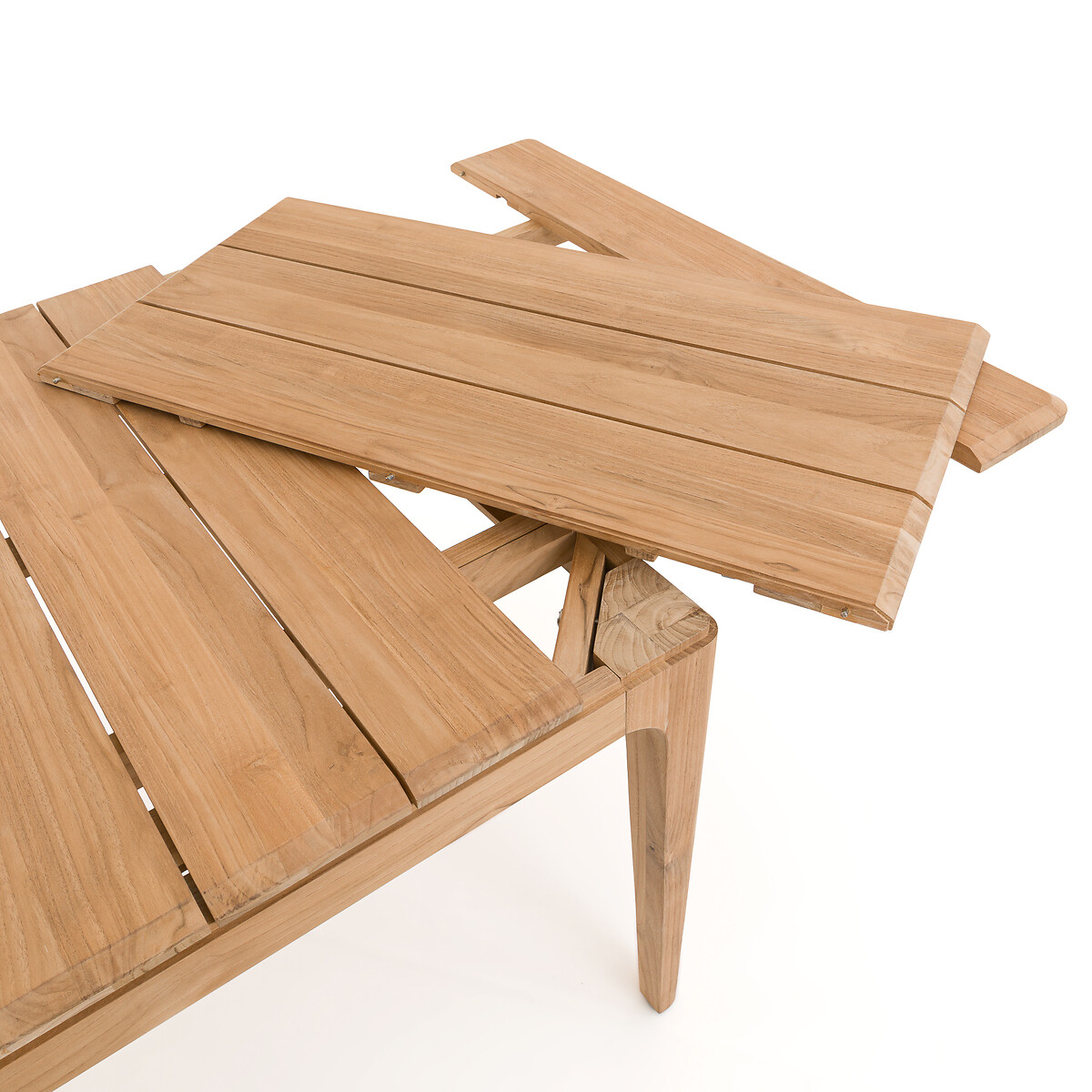 Стол для сада с удлиняющими вставками из массива тика Cordano  на 10 персон бежевый LaRedoute, размер на 10 персон - фото 4