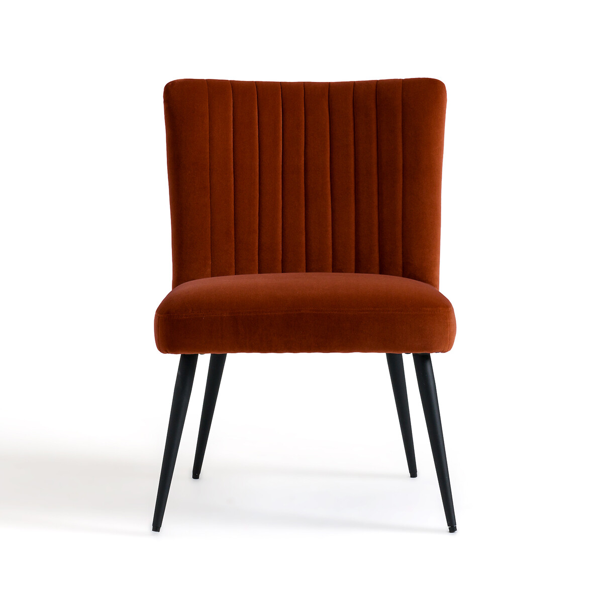 Кресло LA REDOUTE INTERIEURS Винтажное велюровое Ronda единый размер каштановый - фото 2