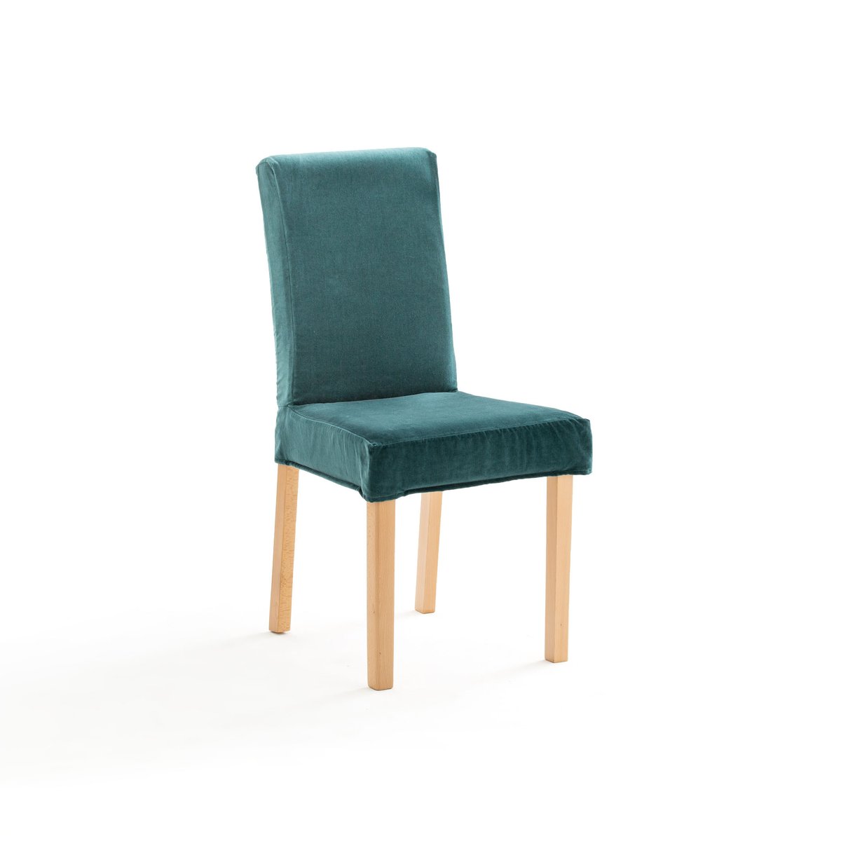Чехол На стул из велюра DOMME единый размер зеленый
