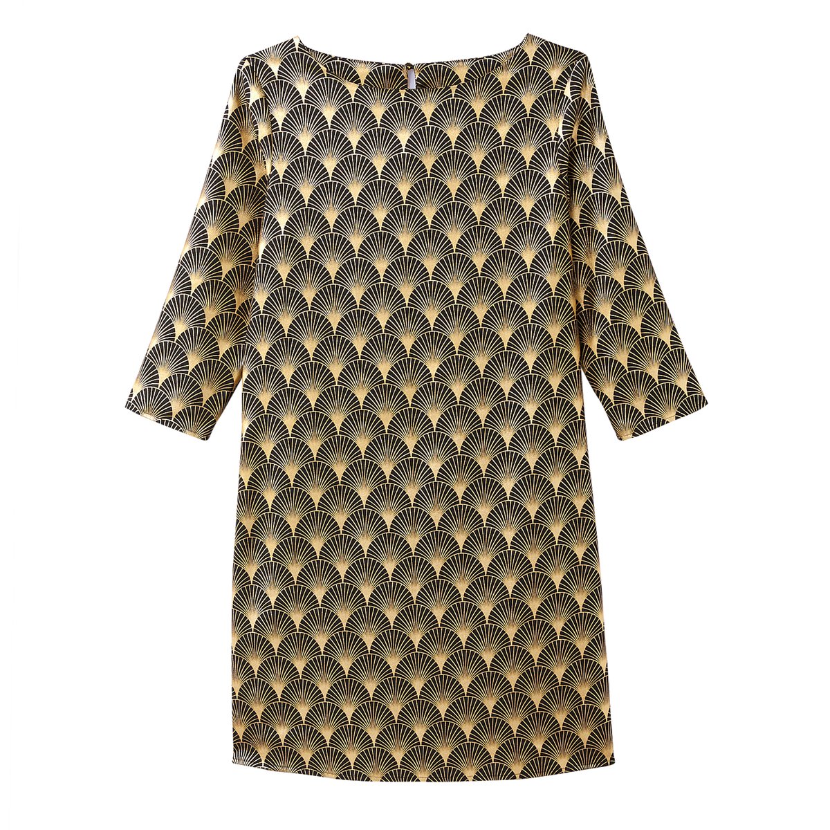 Платье LA REDOUTE COLLECTIONS Платье Вечернее с золотистым геометрическим рисунком 40 черный, размер 40 - фото 5