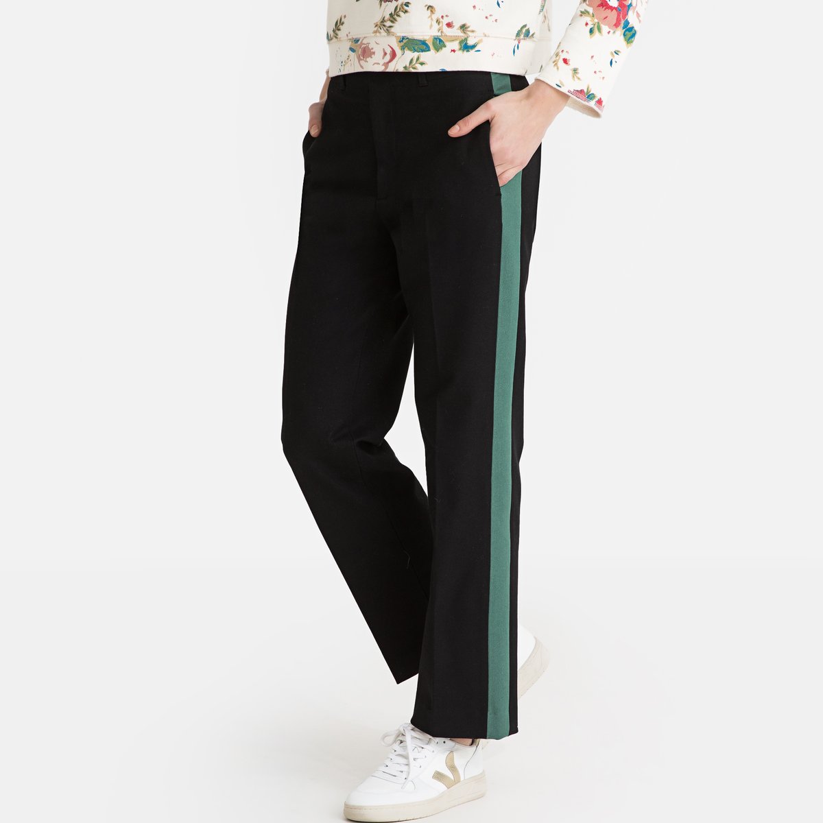 

Брюки La Redoute, Черный, С полоской по бокам PENSEE 40 (FR) - 46 (RUS) черный