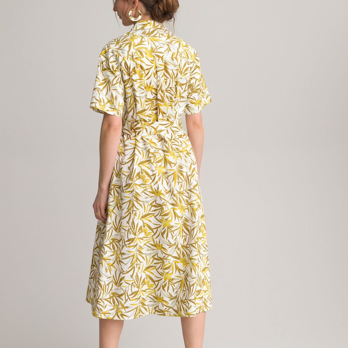 Платье ANNE WEYBURN Длинное расклешенное с принтом короткие рукава 48 разноцветный, размер 48 - фото 4