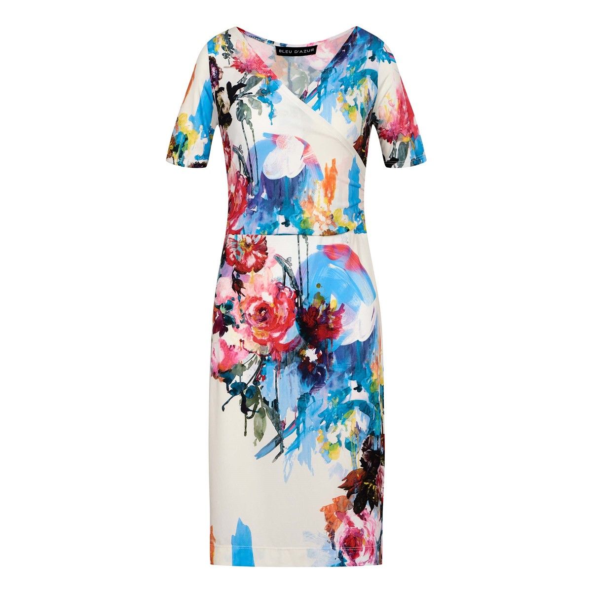 Robe blanche à fleurs romantique claire